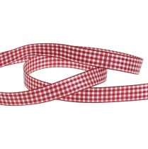 Produkt Wstążka prezentowa w kratkę Bordeaux 15mm 20m