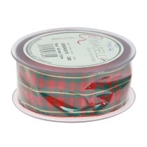 Produkt Wstążka prezentowa Wstążka ozdobna w szkocką kratkę czerwono-zielona 40mm 15m