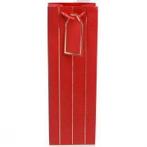 Produkt Torba na prezenty torba na butelkę papierowa czerwone złoto 9×12×36cm 1 szt