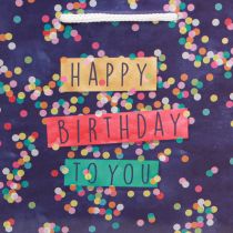 Produkt Torebka prezentowa urodzinowa „Happy Birthday” papier 18×10×23cm 2szt