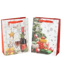 Produkt Świąteczna torba na prezenty 8 cm x 18 cm wys. 24 cm zestaw 2 sztuk