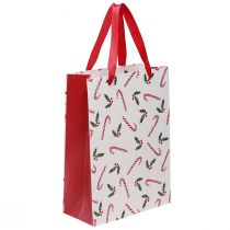 Produkt Torba na prezenty świąteczne z uchwytami czerwona biała 24×18×8cm 4szt
