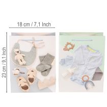 Produkt Torebka prezentowa dla chłopca – idealna na prezent z okazji narodzin – 23 cm – 2 sztuki