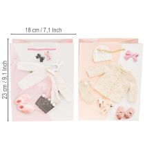 Produkt Torebki prezentowe dla dziewczynek, torebki prezentowe z okazji narodzin dziecka, 23×18 cm, 2 sztuki