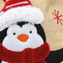 Produkt Torebki na prezenty Świąteczny Święty Mikołaj wygląd juty 20×23cm 3szt