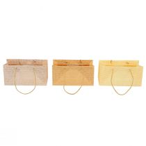 Produkt Torebki na prezenty papierowe tkane waniliowy pomarańczowy różowy 20×10×10cm 6szt
