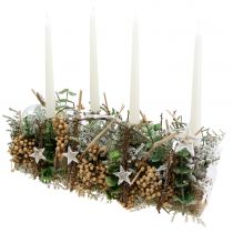 Produkt Gwiazdki brzozowe pokryte śniegiem 4cm naturalne 60 szt