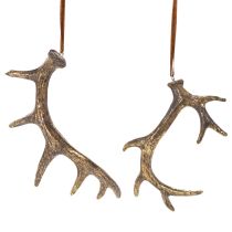 Produkt Rustykalne zawieszki z poroża na ścianę lub drzewo, 15 cm, 6 sztuk