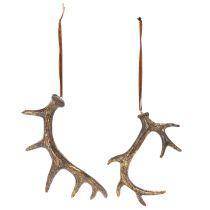 Produkt Rustykalne zawieszki z poroża na ścianę lub drzewo, 15 cm, 6 sztuk