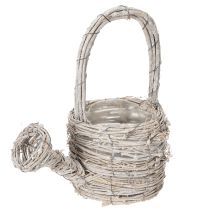 Produkt Dekoracyjna konewka o gustownym, plecionym wzorze, idealna do eleganckiego wystroju domu, 26 cm