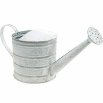 Deco Watering Can Vintage Metal Planter Washed White H16cm