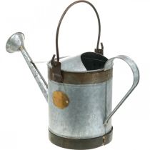 Produkt Dekoracyjna metalowa konewka w stylu retro, wisząca doniczka w stylu vintage, 58x23x32 cm, nostalgiczne wiaderko na rośliny