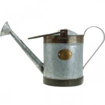 Produkt Dekoracyjna metalowa konewka w stylu retro, wisząca doniczka w stylu vintage, 58x23x32 cm, nostalgiczne wiaderko na rośliny