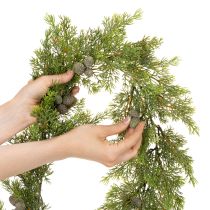 Produkt Girlanda ze sztucznych cyprysów z szyszkami, 180 cm, na stół i drzwi