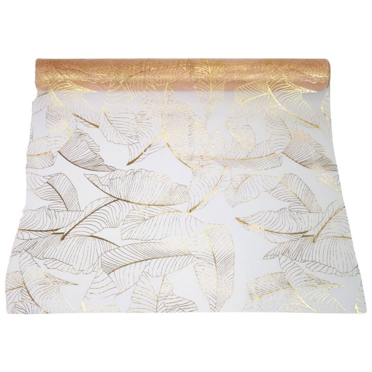 Produkt Bieżnik jesienny bieżnik w kształcie liścia pomarańczowo-złoty 48x450cm