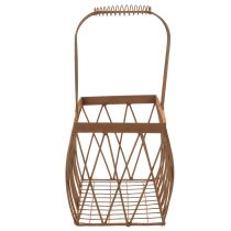 Produkt Koszyk druciany, metalowy, kolor rdzy, 28x13,5x14cm, 2 sztuki