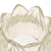 Produkt Szklany świecznik typu tealight tulipan szkło przezroczyste Ø7cm wys.7cm 2szt