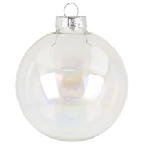 Produkt Szklane bombki choinkowe, opalizujące, przezroczyste, 7,5 cm, 12 sztuk