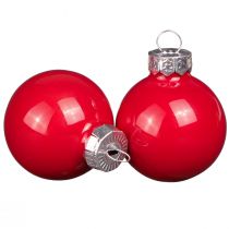 Produkt Szklane bombki świąteczne o wyglądzie czerwonej emalii mini Ø3cm 22 szt