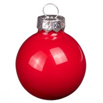 Produkt Szklane bombki świąteczne o wyglądzie czerwonej emalii mini Ø3cm 22 szt