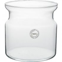 Wazon szklany przezroczysty szklany wazon dekoracyjny Ø19cm W19cm