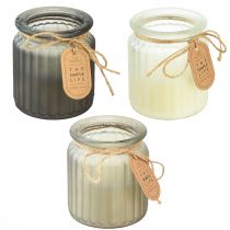 Produkt Świece zapachowe w szklanej pokrywce z korka z drewna sandałowego W9cm 3szt