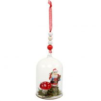 Dekoracja świąteczna dzwonek szklany do zawieszenia 10cm
