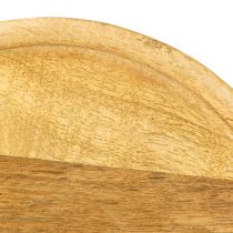 Produkt Kopuła szklana z dekoracją z drewnianej płyty serowej Ø22cm H16,5cm