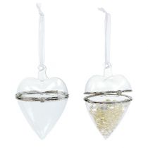 Produkt Szklane serce do wypełnienia dekoracji wiszącej 7cm x 10cm przezroczyste 2 szt.