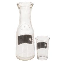 Produkt Karafka szklana wys. 27cm z 4 szklankami wys. 11cm