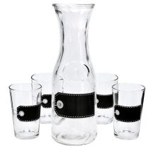 Produkt Szklana karafka H27cm z 4 szklankami H11cm