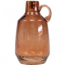 Produkt Świecznik szklany pręt świeca brązowa szklana dekoracja W22cm