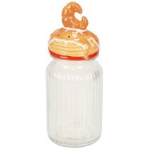 Produkt Szklany słoik na ciasteczka Bonboniere z rogalikiem z pokrywką Ø11cm W28,5cm