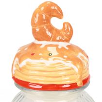 Produkt Szklany słoik na ciasteczka Bonboniere z rogalikiem z pokrywką Ø11cm W28,5cm