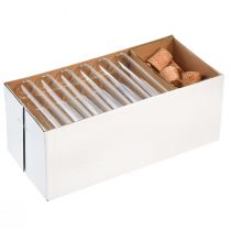Produkt Mini wazony szklane dekoracyjne rurki szklane z korkami wys. 11,5cm 24 szt