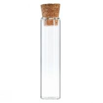 Produkt Mini wazony szklane dekoracyjne rurki szklane z korkami wys. 11,5cm 24szt