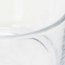 Produkt Przezroczysta szklana misa, mała misa do wszechstronnych szklanych dekoracji, kwiatów, sukulentów i świec, 13 cm