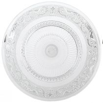 Produkt Talerz szklany na nóżce Płaska szklana miska z przezroczystym wzorem Ø25cm