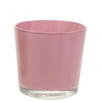 Produkt Doniczka szklana Ø10cm W8,5cm stary róż
