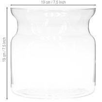 Produkt Wazon szklany Brenda wazon na kwiaty szkło duży przezroczysty Ø19cm H19cm