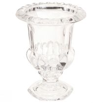 Produkt Wazon szklany mały wazon z przezroczystą stopą w stylu retro Ø11cm W14cm