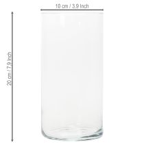 Produkt Wysoki szklany wazon, prosty szklany cylinder, idealny na wazon na kwiaty lub szkło dekoracyjne, 20 cm