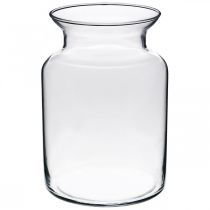 Produkt Szklany wazon na kwiaty szeroki przezroczysty Ø12cm H20cm