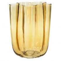 Produkt Wazon szklany brązowy wazon szklany jasnobrązowy kwiat Ø15cm W20cm