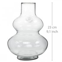 Produkt Wazon szklany okrągły wazon na kwiaty dekoracyjny wazon szkło bezbarwne Ø16cm W23cm
