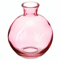Produkt Wazony szklane w kształcie cebulek różowe retro mini wazony Ø7,5cm wys.9cm 6 szt.