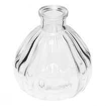 Wazony szklane mini wazony szklane bulwiaste przezroczyste 8,5x9,5cm 6szt