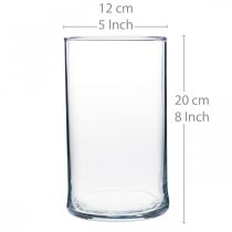 Produkt Wazon szklany przezroczysty cylindryczny Ø12cm H20cm