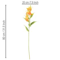 Produkt Sztuczny kwiat pomarańczy Gloriosa na długich łodygach do wazonów 80cm 3 szt.