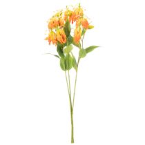 Produkt Sztuczny kwiat pomarańczy Gloriosa na długich łodygach do wazonów 80cm 3 szt.